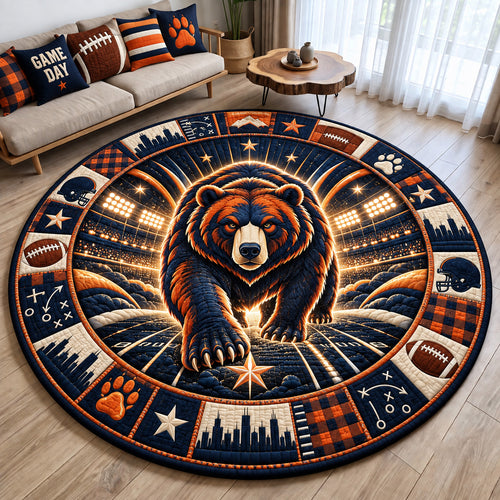 Stadium Bear Spirit Quilted Round Mat GFTOHNL3944