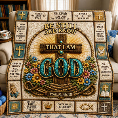 Be Still God Quilted Blanket GFTOHNL396