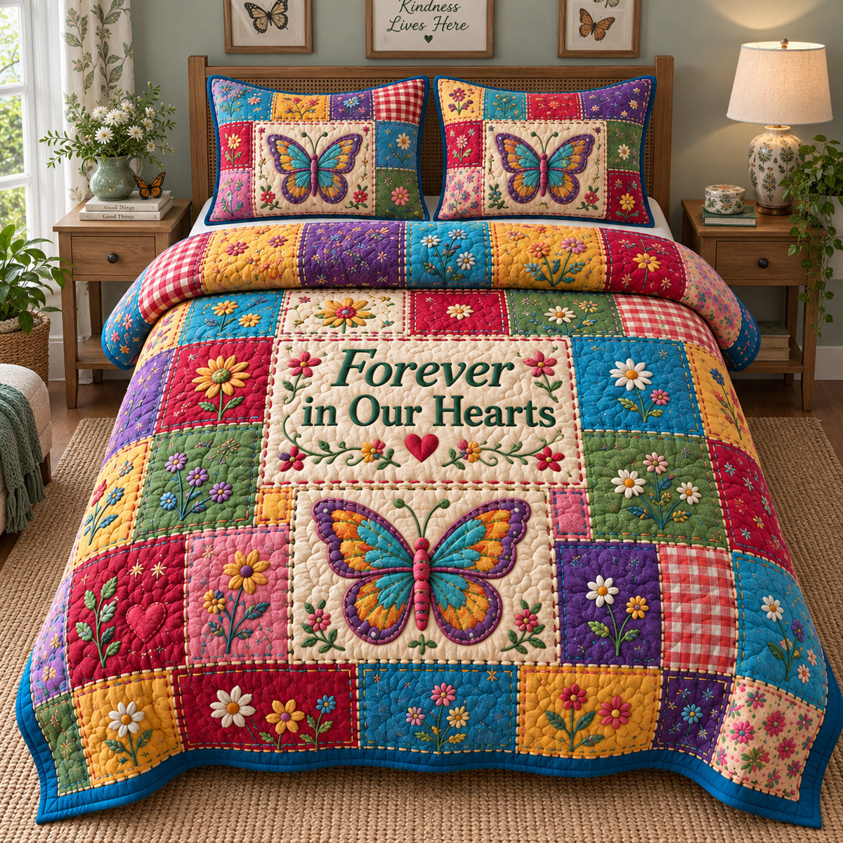 Forever In Our Hearts 3-Piece Quilted Bedding Set GFTOHNL3979