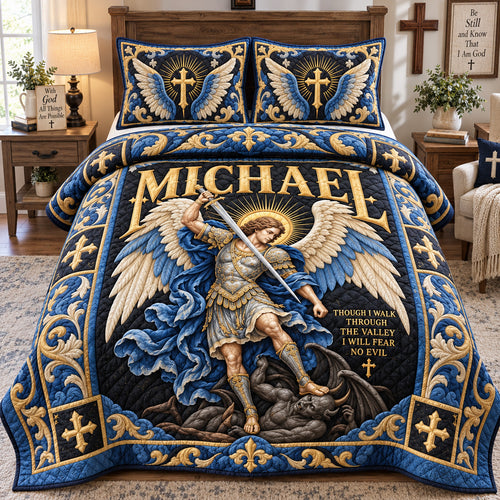 Michael Guardian Of Faith 3-Piece Quilted Bedding Set GFTOHNL3993
