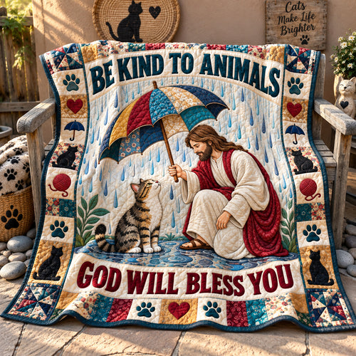 Be Kind To Animals Quilted Blanket GFTOHNL4020