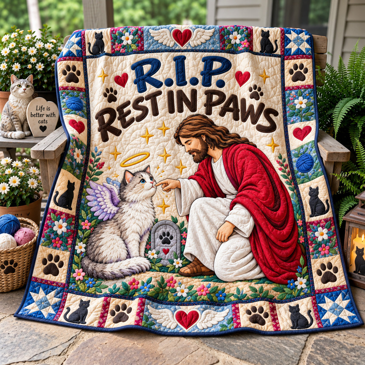Rest In Paws Quilted Blanket GFTOHNL4021