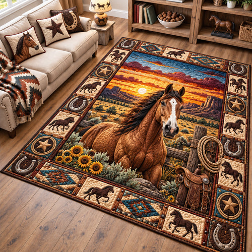 Wild West Horse Area Rug GFTOHNL4089