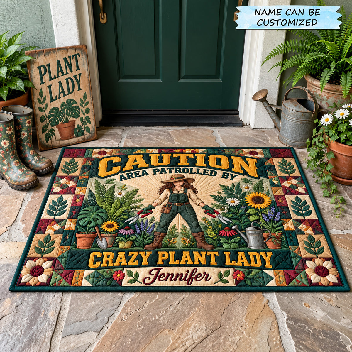 Crazy Plant Lady Doormat QTCUZ GFTOHNL4219