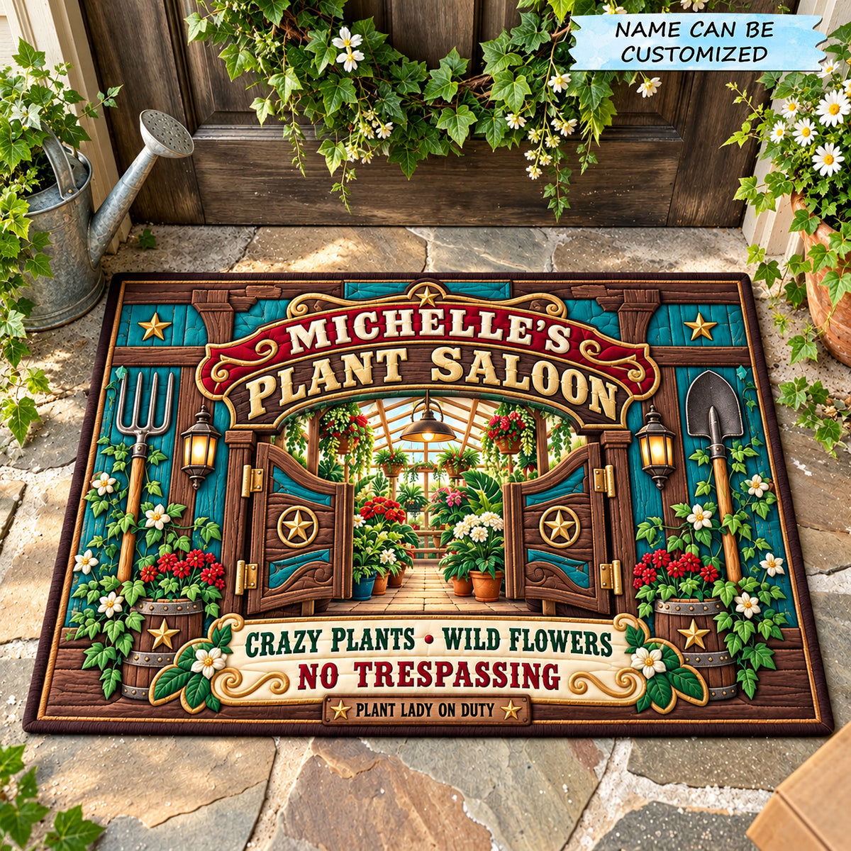 Plant Lady Saloon Doormat QTCUZ GFTOHNL4224