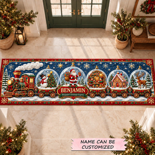 Christmas Snow Globe Express Runner Rug QTCUZ GFTOHNL4263