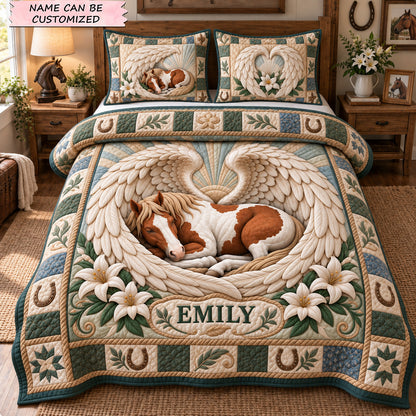 Angel Wings Of Protection 3-Piece Quilted Bedding Set QTCUZ GFTOHNL4267