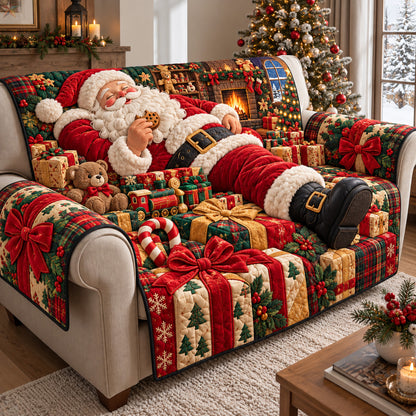 Santa Christmas Gift Dream Quilted Sofa Cover GFTOHNL4319