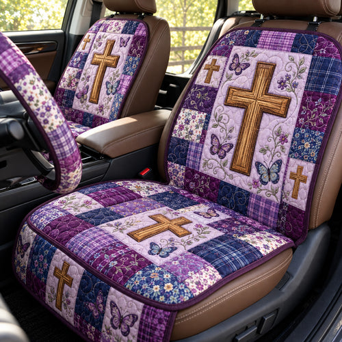 Faith And Butterflies Quilted Car Seat Protector GFTOHNL4354