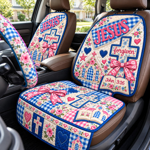Jesus Forgiven Quilted Car Seat Protector GFTOHNL4356