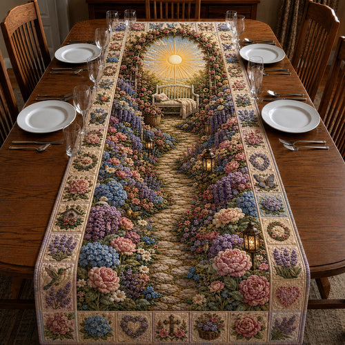 Sunlit Cottage Garden Quilted Table Runner GFTOHNL436