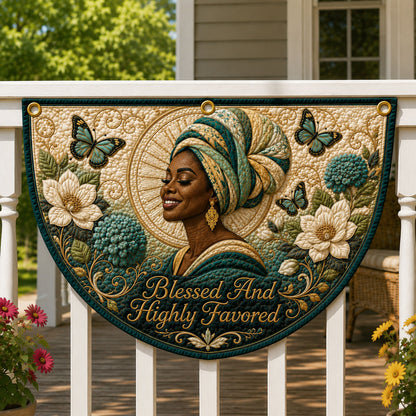 Blessed and Highly Favored Christian Fan Flag GFTOHNL440