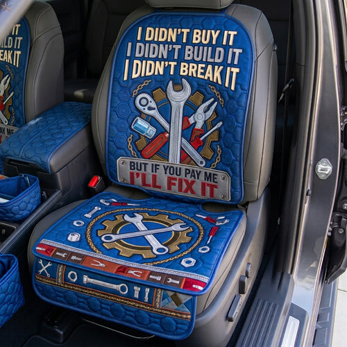 Old School Mechanic Quilted Car Seat Protector GFTOHNL4403