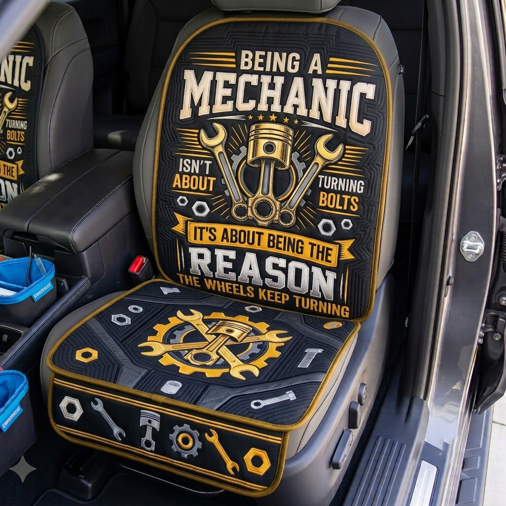 Reason The Wheels Turn Quilted Car Seat Protector GFTOHNL4405