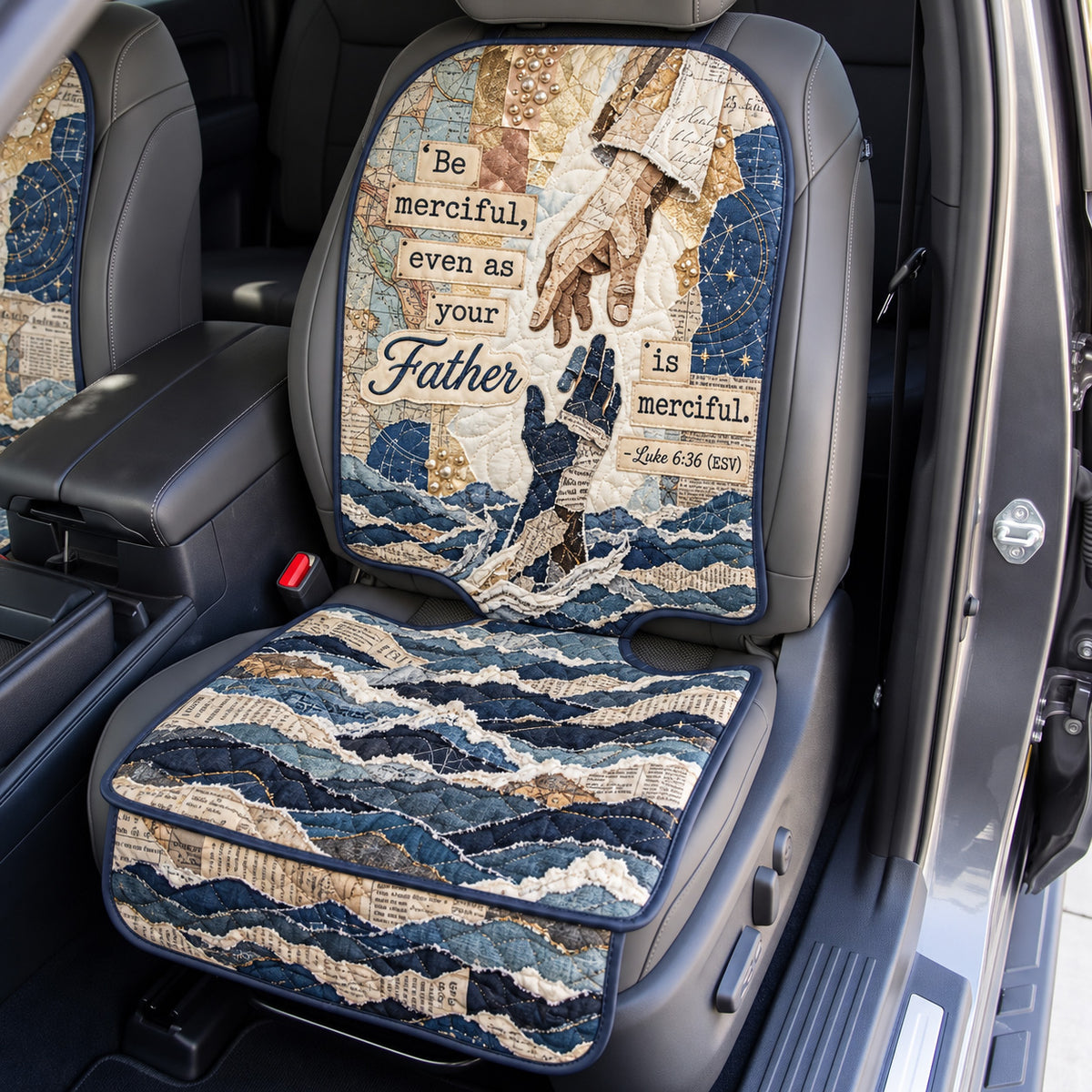 Be Merciful As Your Father Quilted Car Seat Protector GFTOHNL4458