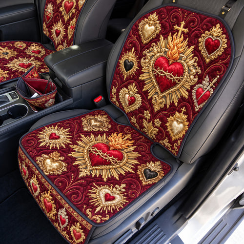 Sacred Heart Of Jesus Quilted Car Seat Protector GFTOHNL4460