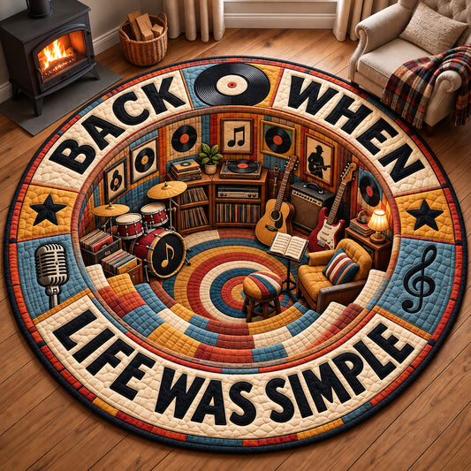 Back When Life Was Simple Quilted Round Mat GFTOHNL4493