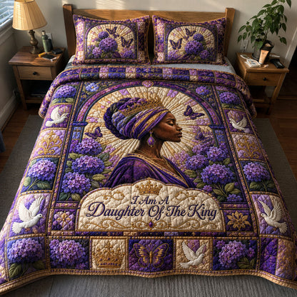 Daughter Of the King Majesty 3-Piece Quilted Bedding Set GFTOHNL454