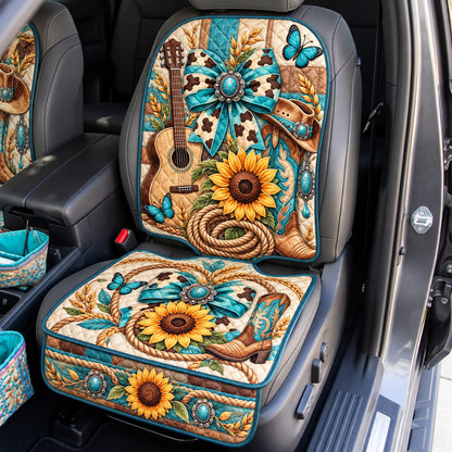 Western Sunflower Cowgirl Quilted Car Seat Protector GFTOHNL4551