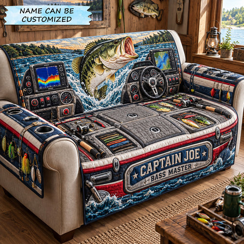 Bass Master Quilted Sofa Cover QTCUZ GFTOHNL4588