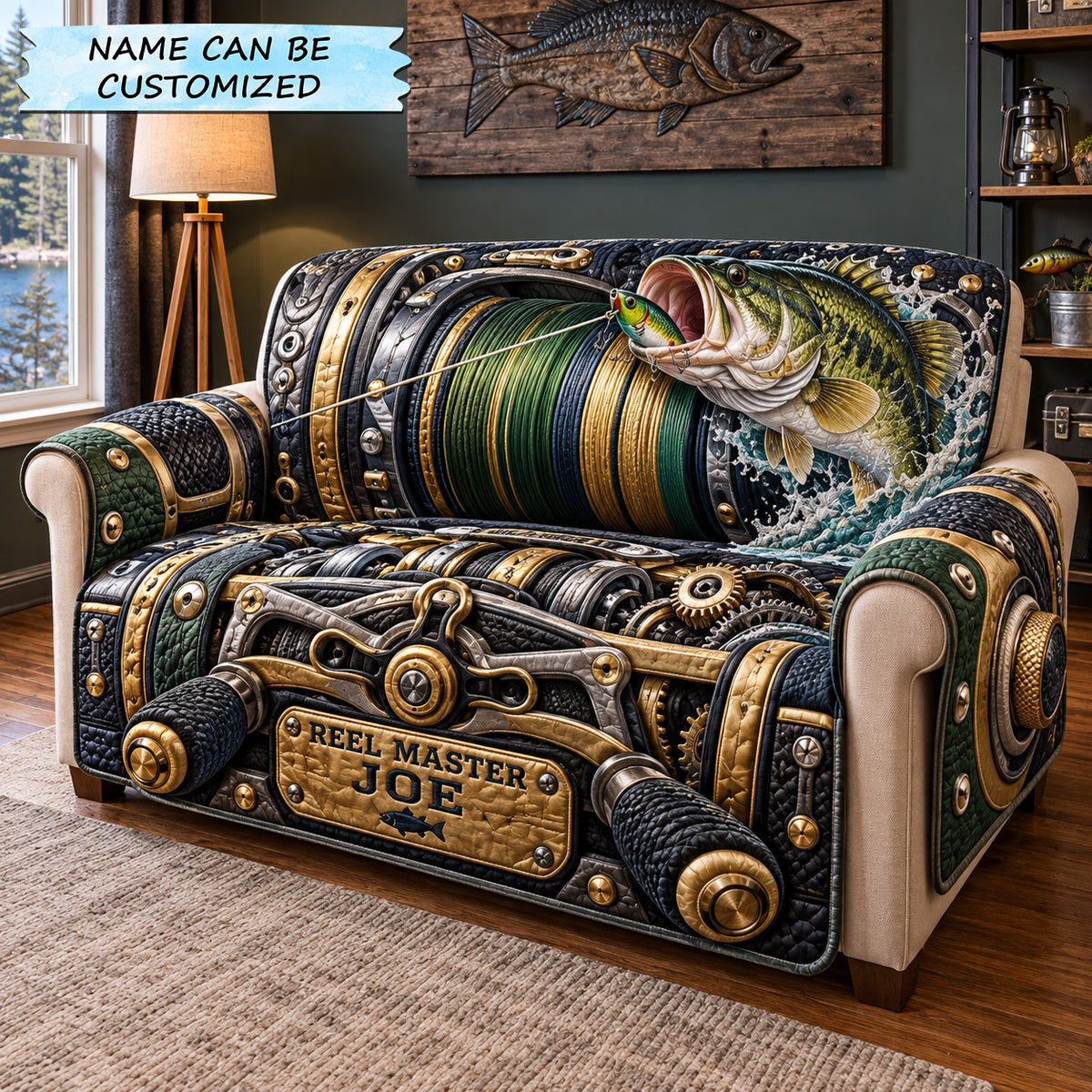 Reel Master Quilted Sofa Cover QTCUZ GFTOHNL4591