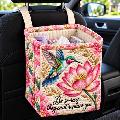 Hummingbird Pink Lotus Quilted Car Basket GFTOHNL4644