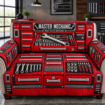 Master Mechanic Toolbox Quilted Sofa Cover GFTOHNL4651