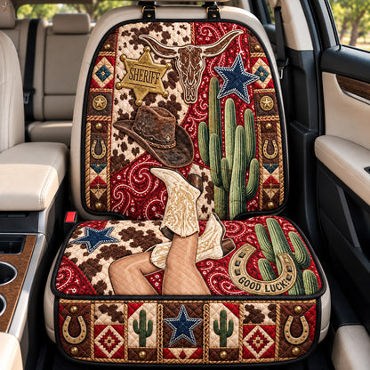 Western Cowgirl Patchwork Quilted Car Seat Protector GFTOHNL4678