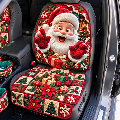 Santa Christmas Surprise Quilted Car Seat Protector GFTOHNL4687