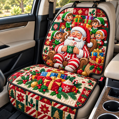 Santa Christmas Elves Quilted Car Seat Protector GFTOHNL4691