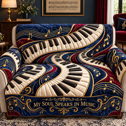 My Soul Speaks In Music Quilted Sofa Cover GFTOHNL4710