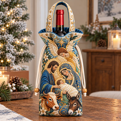 Heavenly Angel Nativity Quilted Bottle Carrier Bag GFTOHNL4721