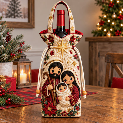 Holy Family Christmas Quilted Bottle Carrier Bag GFTOHNL4723