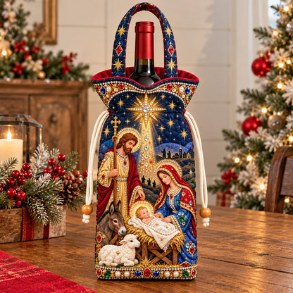 Star Of Bethlehem Quilted Bottle Carrier Bag GFTOHNL4724