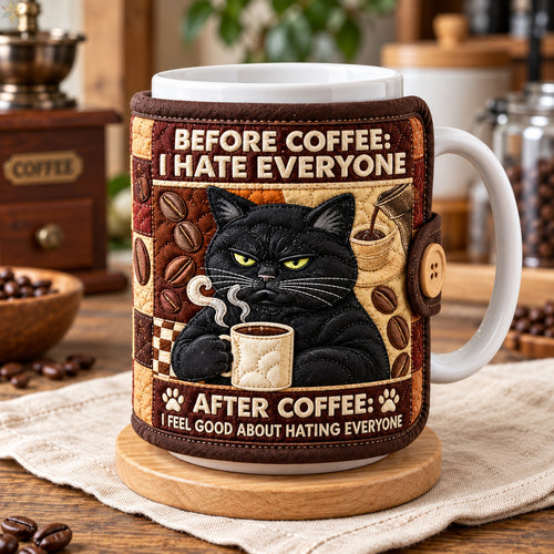 Grumpy Cat Before Coffee Quilted Mug Cozy GFTOHNL4732