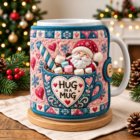 Santa Hug In A Mug Quilted Mug Cozy GFTOHNL4786