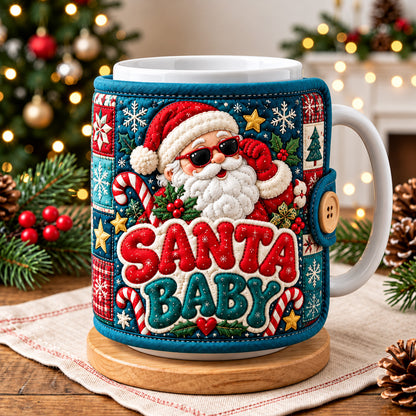 Cool Santa Baby Quilted Mug Cozy GFTOHNL4787