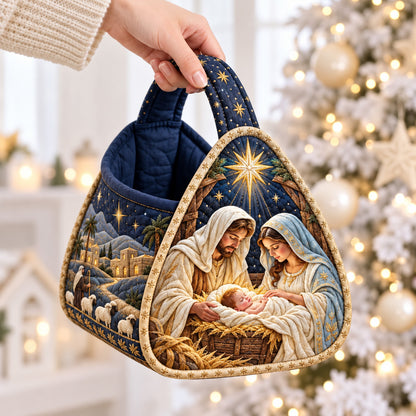 Star Of Bethlehem Christmas Quilted Basket GFTOHNL4793