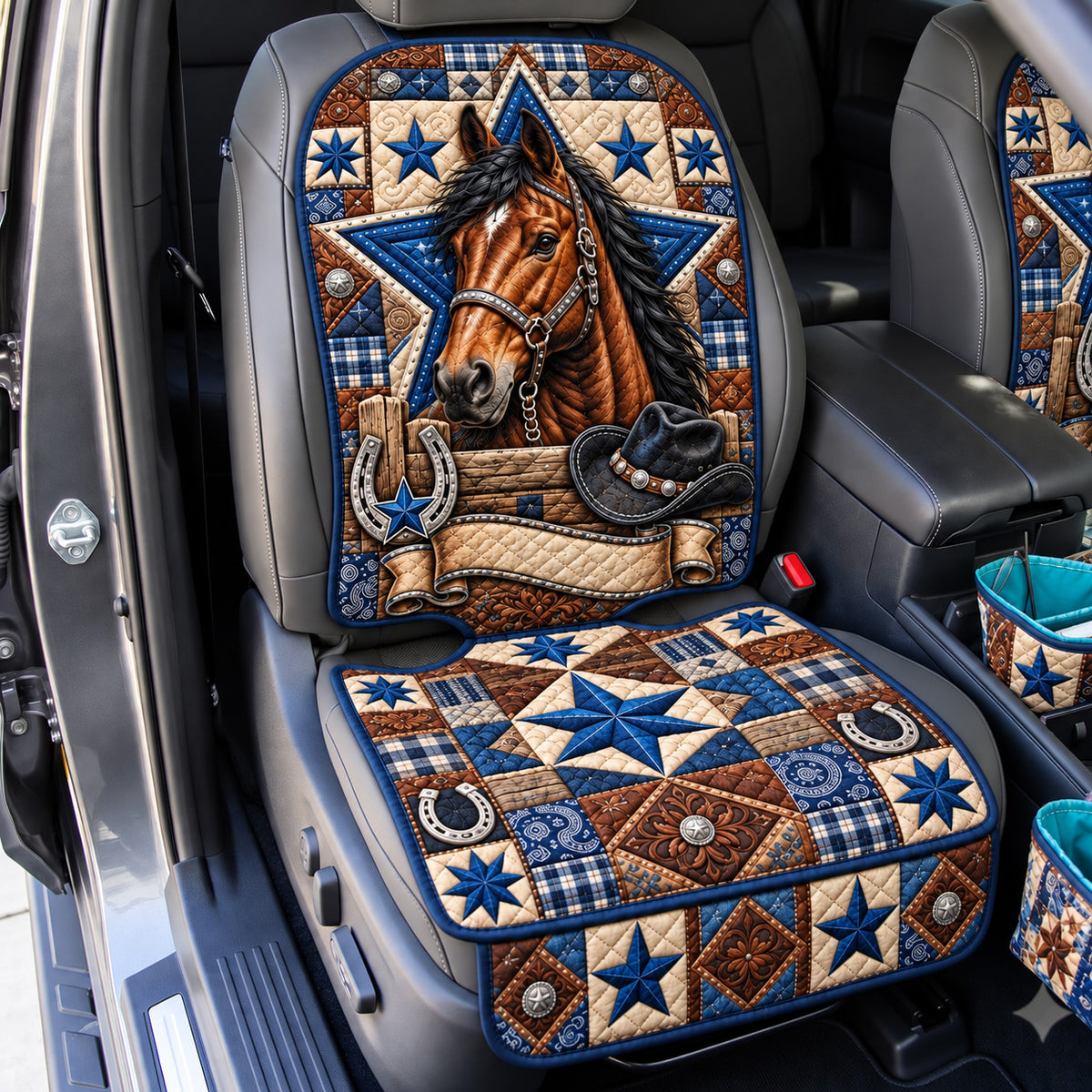 Western Cowboy Horse Quilted Car Seat Protector GFTOHNL4822