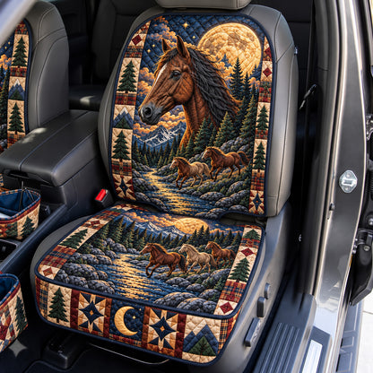 Moonlight Wild Horses Quilted Car Seat Protector GFTOHNL4823