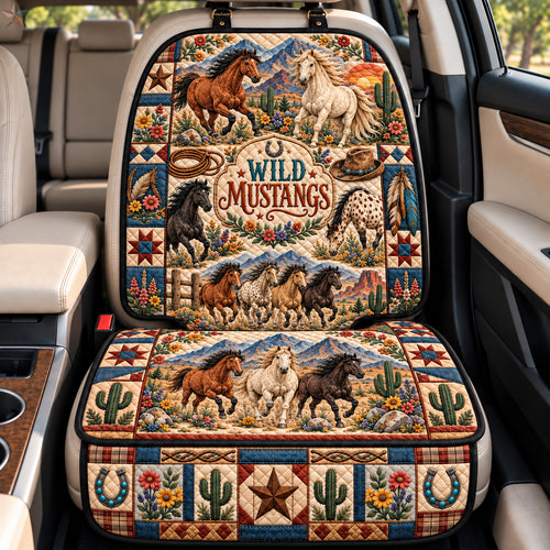 Wild Mustangs Freedom Quilted Car Seat Protector GFTOHNL4824