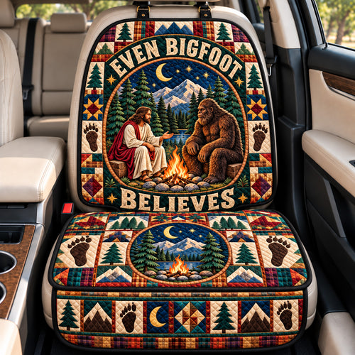 Even Bigfoot Believes Quilted Car Seat Protector GFTOHNL4828