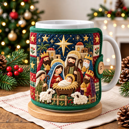 Christmas Nativity Three Wise Men Quilted Mug Cozy GFTOHNL4832