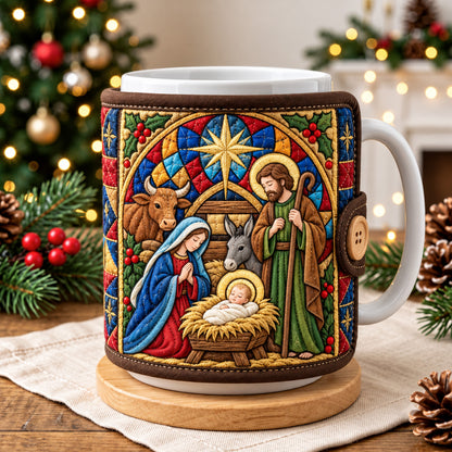 Christmas Nativity Bethlehem Star Quilted Mug Cozy GFTOHNL4834
