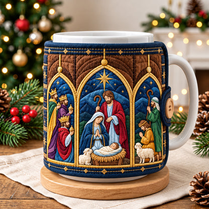Holy Nativity Three Wise Men Quilted Mug Cozy GFTOHNL4836