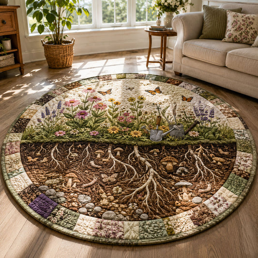 Secret Garden Roots Quilted Round Mat GFTOHNL484