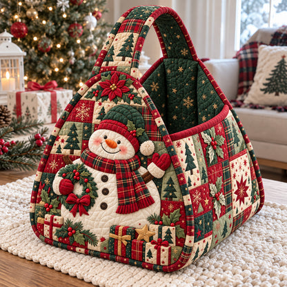 Christmas Snowman Wreath Christmas Quilted Basket GFTOHNL4842