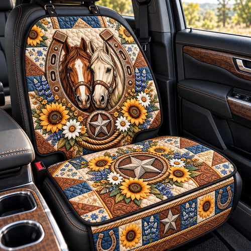 Western Horseshoe Love Quilted Car Seat Protector GFTOHNL4867