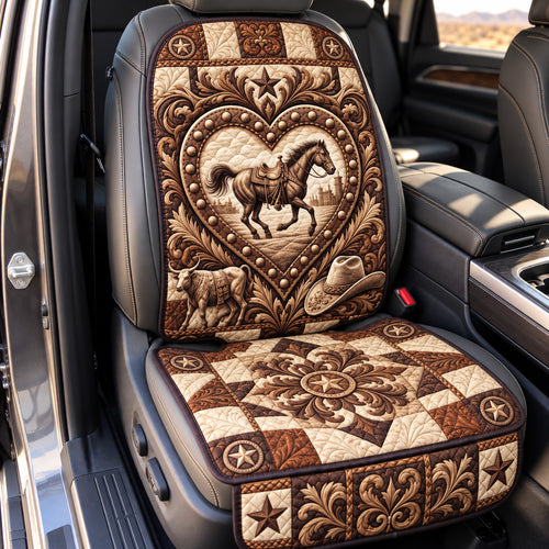 Rustic Cowgirl Heart Quilted Car Seat Protector GFTOHNL4869