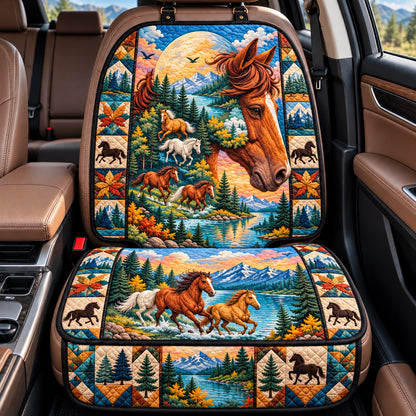 Wild Horses Mountain Sunset Quilted Car Seat Protector GFTOHNL4870